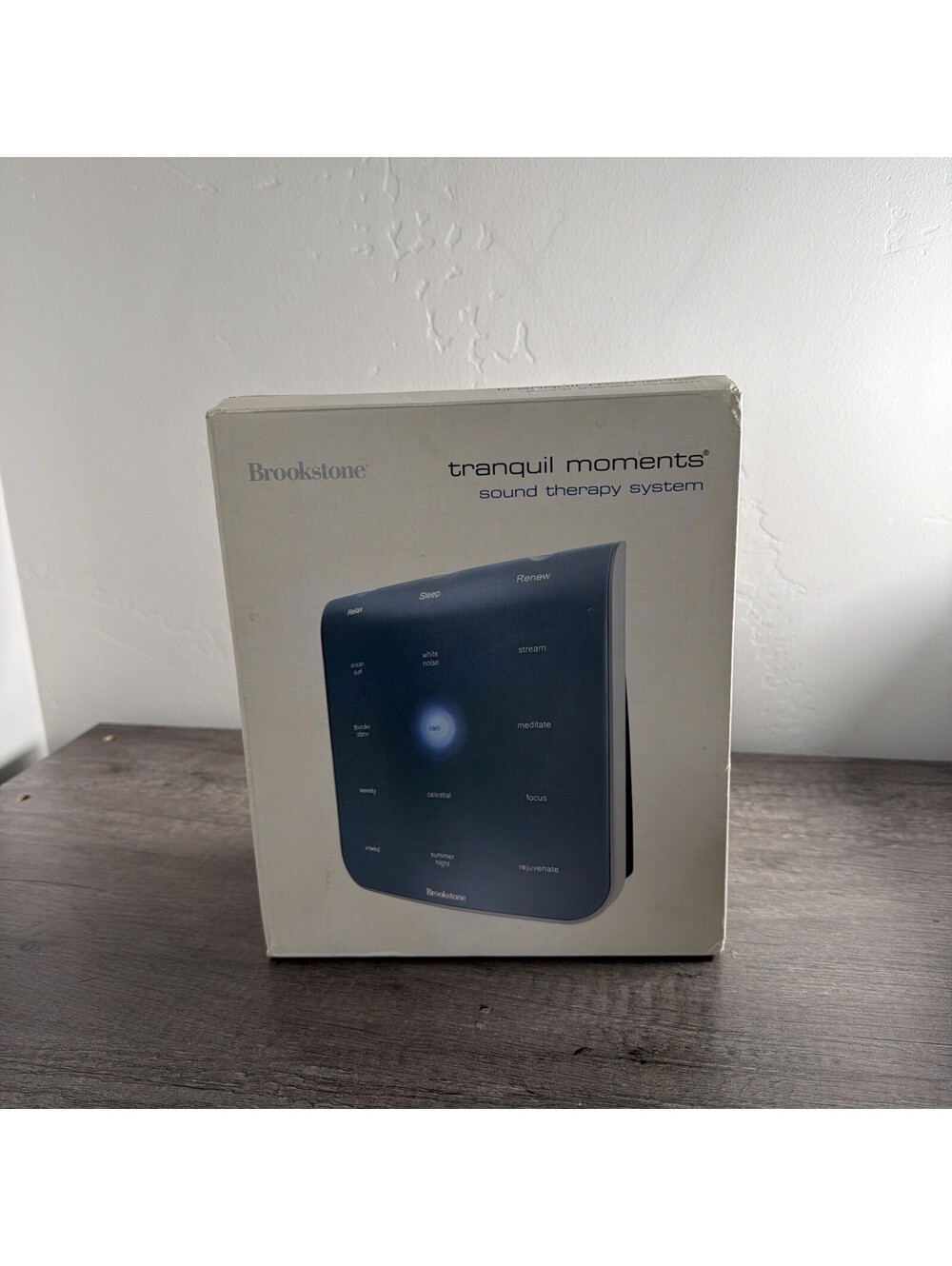 Brookstone Tranquil Moments Sleep Therapy System White Noise Machine 12 Sounds
